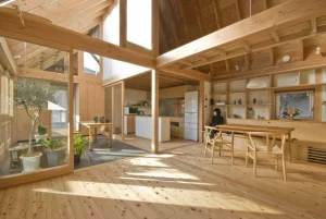 کاربرد چوب در معماری داخلی، طراحی داخلی ساختمان با چوب | طراحان گیلاس آبی